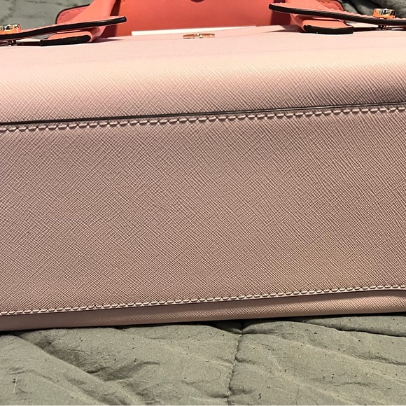 Michael Kors Carmen Medium Satchel - Pink and Tan - Picture 8 of 8